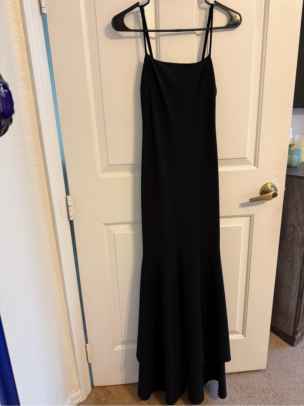 Lulu's Black Spaghetti-Strap Maxi Mermaid Dress